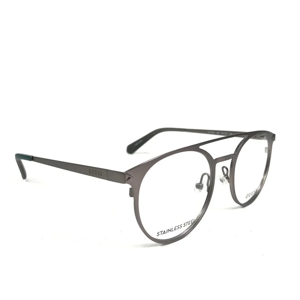 Guess Eyeglasses Frames GU1956 009 Grey Gunmetal Round Full Rim 50-19-140